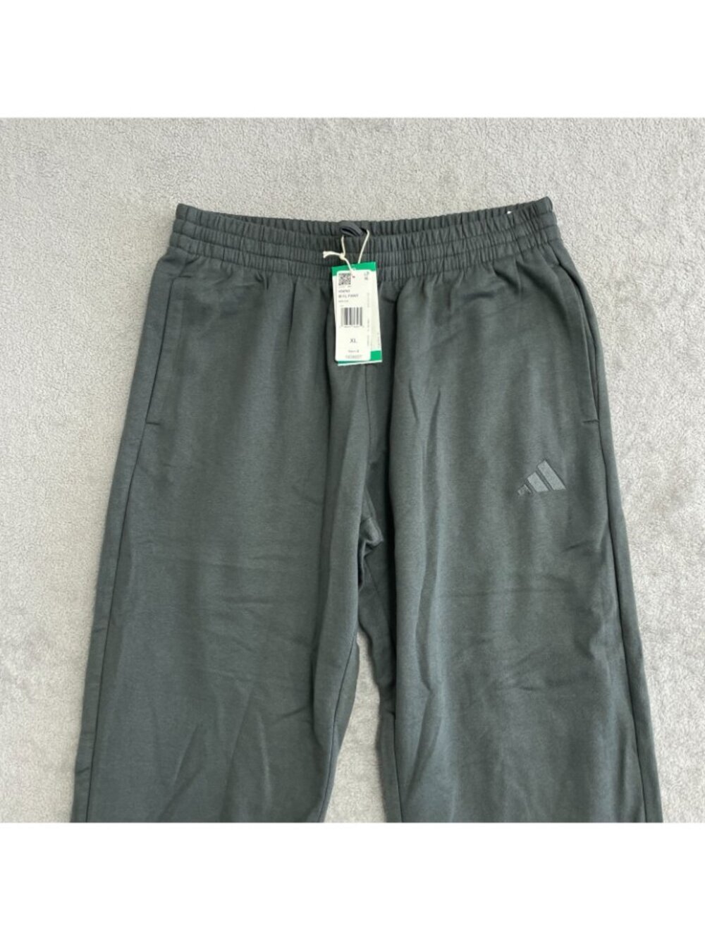 Adidas Men's XL Fleece Lined Pants Gray Lightweight Cotton Blend H1999 - Picture 9 of 10